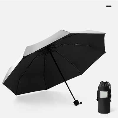 Mini parapluie manuelle de poche avec imprimé de logo personnalisé et côtes en fibre de verre en aluminium