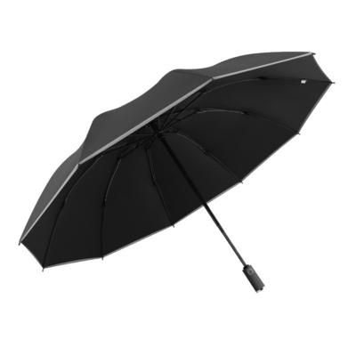 Grand parapluie en fibre de verre à trois couches pour la protection contre le vent et la pluie