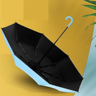 Parapluie solaire triple pliable pour filles avec protection UV et double fonction