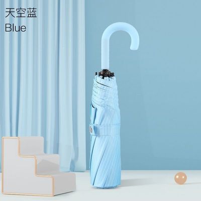 Parapluie solaire triple pliable pour filles avec protection UV et double fonction