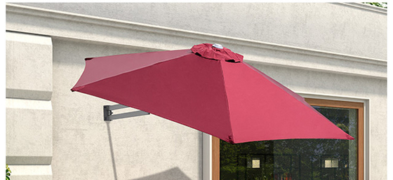 Villa extérieure patio Téléscopique parapluie pliable avec ventilation et fonction tout en un
