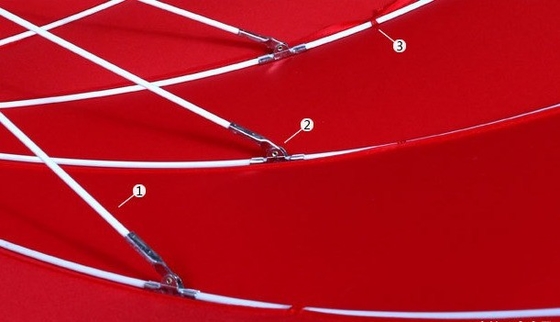 Parapluie de fête pour adultes avec logo personnalisé et design unique en forme de cœur