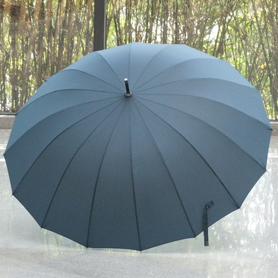 27 pouces 16 côtes Golf parapluie droite avec poignée en bois personnalisé article personnalisé