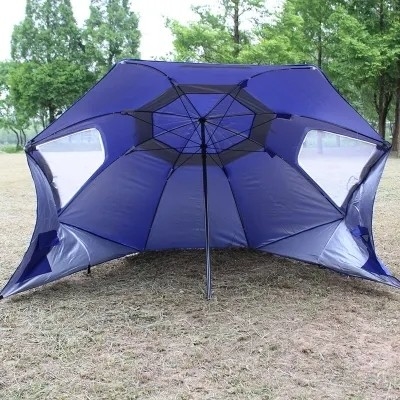 Parapluie multi-fonctionnelle pour tente de montage pour protection UV et conception étanche au vent