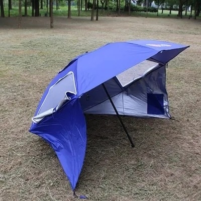 Parapluie multi-fonctionnelle pour tente de montage pour protection UV et conception étanche au vent