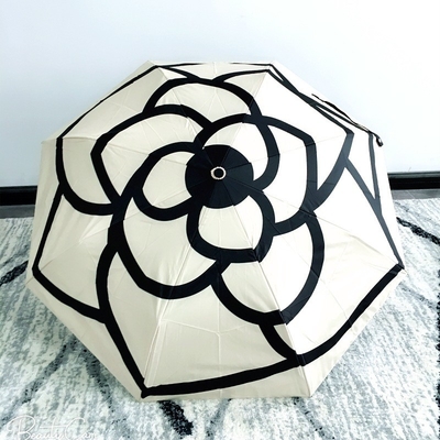 Restez protégé dans le style Camellia Protection UV parapluie triple pour les femmes coréennes