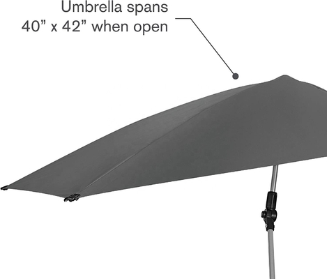 Utilisation de la plage en plein air Sport Versa Parapluie avec SPF 50 et pinceau universel