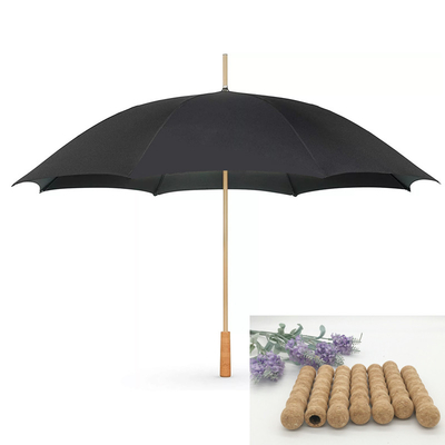 Conception personnalisée Parapluie de golf en fibre de verre droit et indestructible avec poignée de liège Idéal