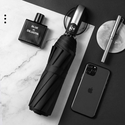 3 parapluie pliante automatique pour affaires résistant aux UV pour l'extérieur tout en une fonction