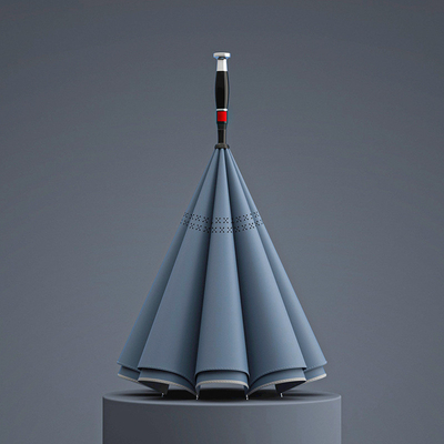 8K côtes d'acier Auto inverse Grand Double parapluie avec poignée longue Femmes et Hommes