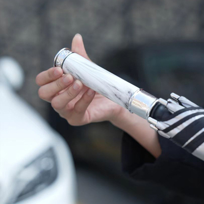 Manche de revêtement en plastique longue double titane argent parapluie automatique de golf pour l' extérieur