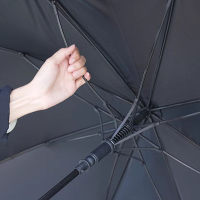 Manche de revêtement en plastique longue double titane argent parapluie automatique de golf pour l' extérieur