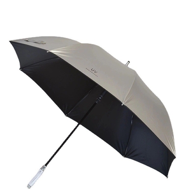 Manche de revêtement en plastique longue double titane argent parapluie automatique de golf pour l' extérieur