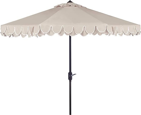 Conseils en plastique Iris Fashion Line Auto Tilt Noir et blanc 9 pouces Petit parapluie de plage