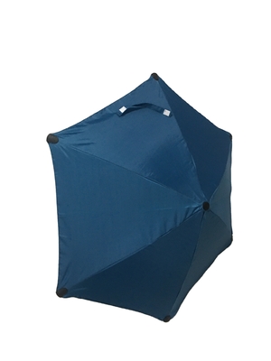 6 côtes Ronde Clip Parapluie solaire pivotante UV Parapluie à coupe et logo personnalisé