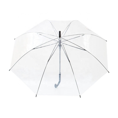Partie Occasion semi-automatique Plastique J manche parapluie avec un auvent transparent
