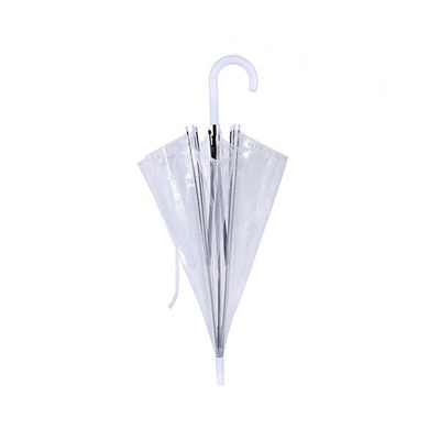 Partie Occasion semi-automatique Plastique J manche parapluie avec un auvent transparent