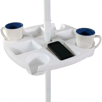 Porteur de tasse en PP et accessoires de plateau en plastique pour parapluie de plage extérieure de style minimaliste