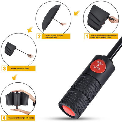 Un parapluie pliable pour hommes avec manche de pneu et un design respirant allemand