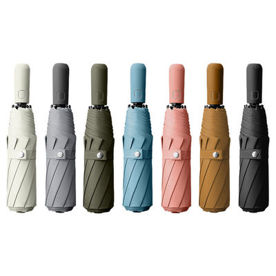 Parapluie triple pliable en tissu de nylon 190T pour support étanche et personnalisation du logo