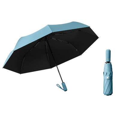 Parapluie triple pliable en tissu de nylon 190T pour support étanche et personnalisation du logo