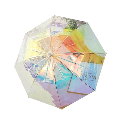 Conception artisanale Effets de scintillement Magie Changement de couleur Parapluie POE multicolore réfléchissante