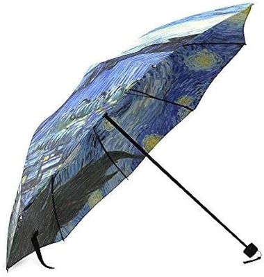 Manuel à 3 plies ouverte Pongee Panel parapluie peinture à l'huile Musée cadeau parapluie manuel fermé