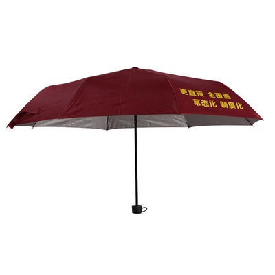 Adultes 23 pouces en argent plastique extérieur écran solaire parapluie pliable parapluie cadeau