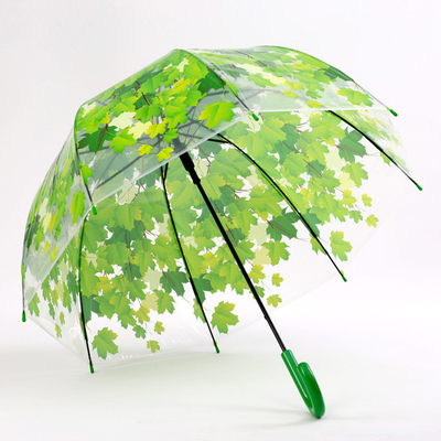 Parapluie à manche longue et droite avec feuille d'érable Apollo
