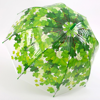Parapluie à manche longue et droite avec feuille d'érable Apollo