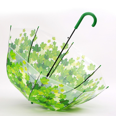 Parapluie à manche longue et droite avec feuille d'érable Apollo