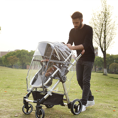 EVA personnaliser le bouclier anti-température transparent PVC couverture de pluie pour poussette pour bébé