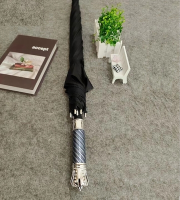 Parapluie en or et noir avec impression personnalisée