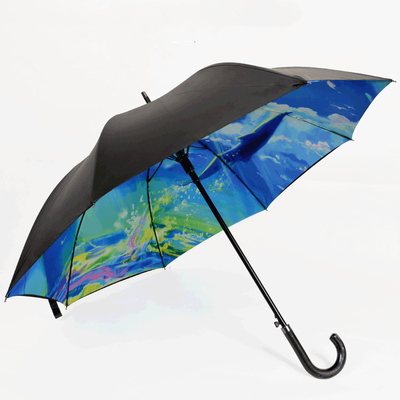 Contrôle manuel Parapluie personnalisée du logo de la société pour l'impression numérique sur le terrain de golf