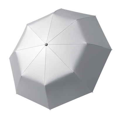 8k couleur progressive trois fois de titane argent caoutchouc parasol de protection solaire pour les besoins féminins
