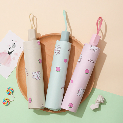 Parapluie de voyage pour femmes à double usage ombrelle solaire pliable publicitaire UV