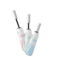 Parapluie automatique à 10 os en tissu de nylon de 210T, parfait pour le écran solaire et la résistance aux UV