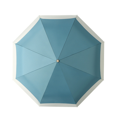 Parapluie pliable automatique 3 couleurs personnalisées avec mécanisme d'ouverture et de fermeture automatique