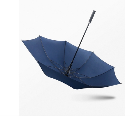 Ombrelle de golf personnalisée en noir et blanc avec 120 cm de diamètre ouvert