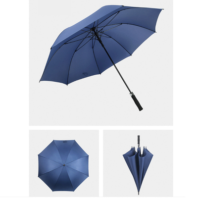 Ombrelle de golf personnalisée en noir et blanc avec 120 cm de diamètre ouvert