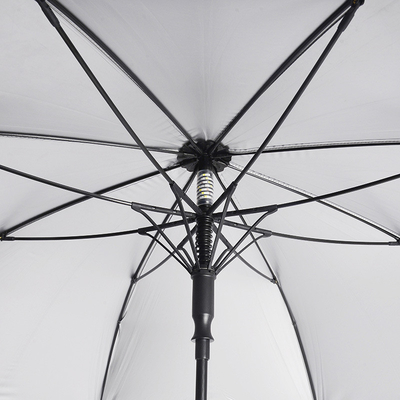 Parapluie en argent de titane LED Business Golf parapluie automatique 27&quot;*8k cadre en fibre de verre