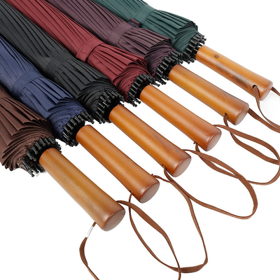 Parapluie commerciale à manche en bois pour publicité personnalisée