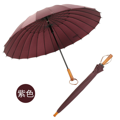 Parapluie commerciale à manche en bois pour publicité personnalisée