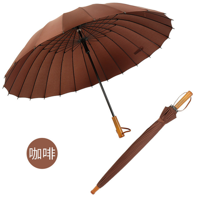 Parapluie commerciale à manche en bois pour publicité personnalisée