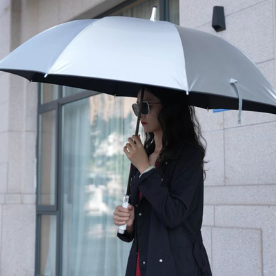 Parapluie semi-automatique de 27 pouces 8k pour la pluie Parapluie en titane argent étanche