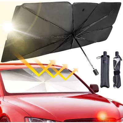 Parapluie de voiture à puits en acier pour pare-brise avant et protection solaire Diamètre ouvert 140 cm