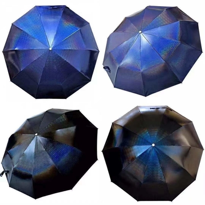 Cadre en fibre de verre de style populaire parapluie magique laser de luxe avec impression de logo personnalisé