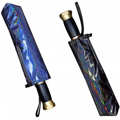 Cadre en fibre de verre de style populaire parapluie magique laser de luxe avec impression de logo personnalisé