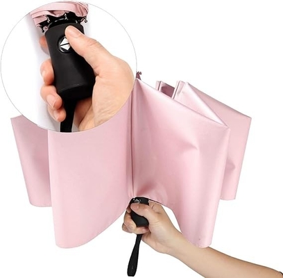 Moderne design style promo Logo 3 Plier parapluie automatique avec 8 côtes en fibre de verre