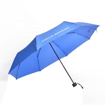 Logo personnalisé parapluie triple pliable polyester parapluie pliable pour les fournitures de voyage